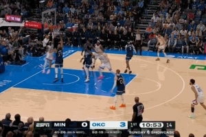 最强的矛打破最硬的盾！SGA迎着戈贝尔上进 雷霆开局打出9-0！