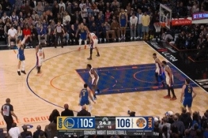 这么着急干什么？勇士仅落后1分 波杰姆斯基追身顶投三分没中