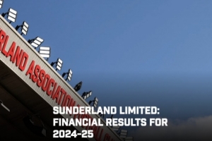 桑德兰公布24-25财年财报:营业额4030万镑,比上年增加210万镑