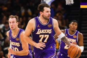 九连胜！湖人发布赢球海报：封面人物为东契奇+肯纳德