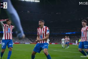 太强了！莫利纳重炮世界波直挂死角！马竞2-2扳平比分！