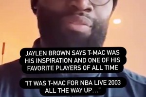 真门徒！杰伦布朗：鞋子上的话都是致敬麦迪！